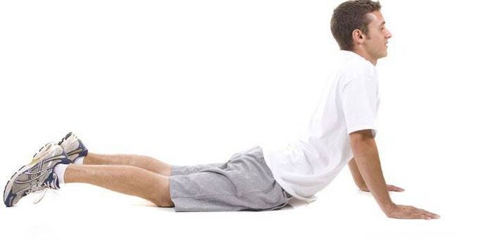 A man does the Cobra exercise to increase potency